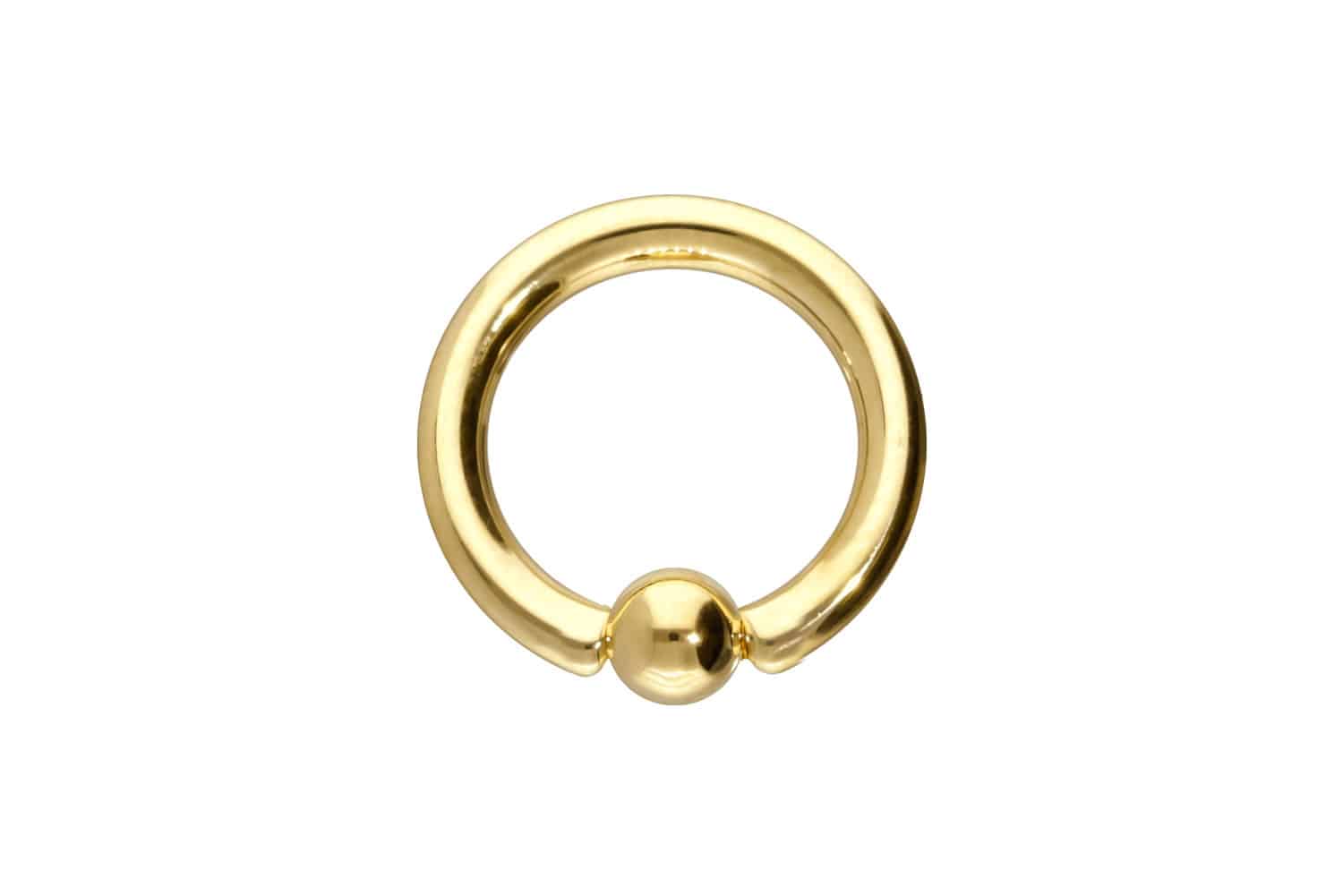14/18 Karat Gold Klemmkugelring